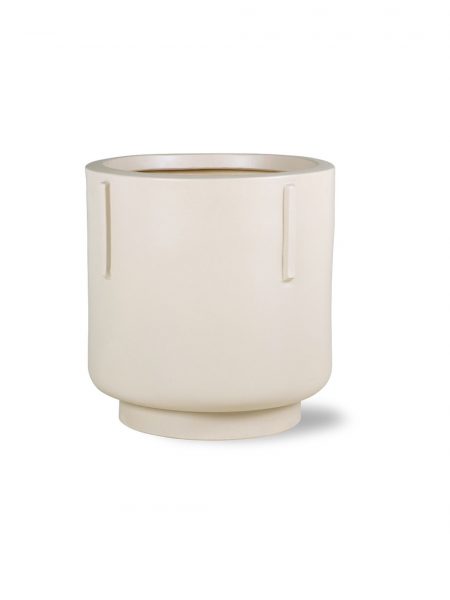 HKliving footed pot earthenware cream