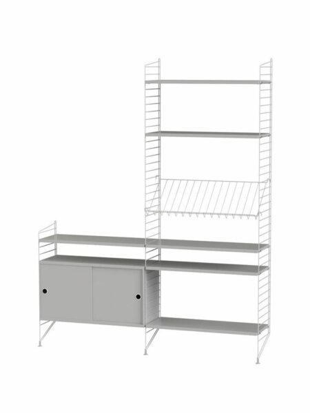 String Furniture Shelving Unit With Cabinet